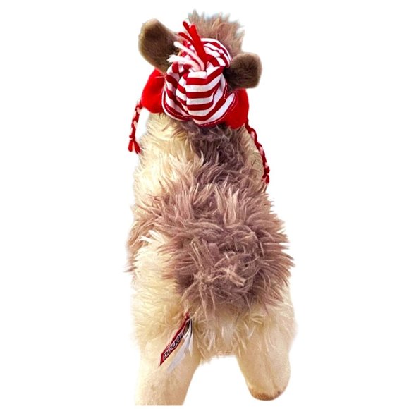 Douglas Cuddle Toys Llama Zephyr 11" Stuffed Animal Plush Alpaca Christmas Hat - Picture 4 of 10